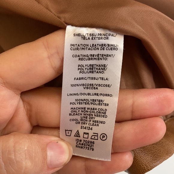 Ann Taylor Factory brown faux leather jacket - Picture 4 of 7